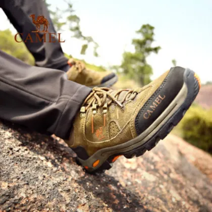 Cushioning cowhide outdoor hiking shoes