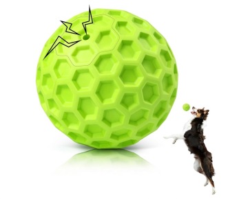 Indestructible Squeaky Dog Ball for Intense Chewers