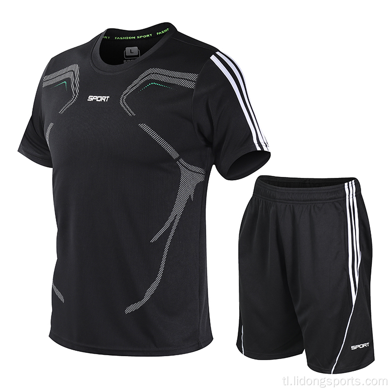 Asul at puting sublimation soccer team training wear