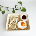 Bagasse sugarcane pulp food tray with dress holder
