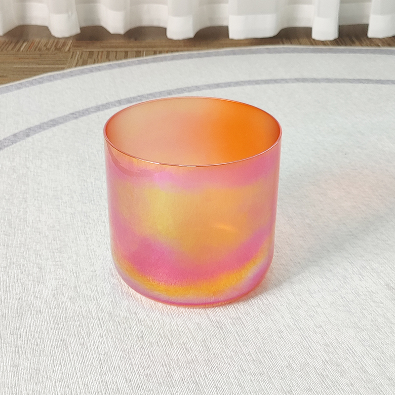 Q're Cosmic Orange Clear Crystal Singing Bowl