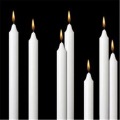 8x65 화이트 파라핀 왁스 촛불 bougies을 축소