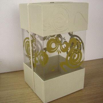 Paper Gift Box with Transparent PET Window, Measures 18 x 18 x 26cm
