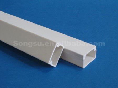 Pure white and recyclable pvc electric wire raceway for cables