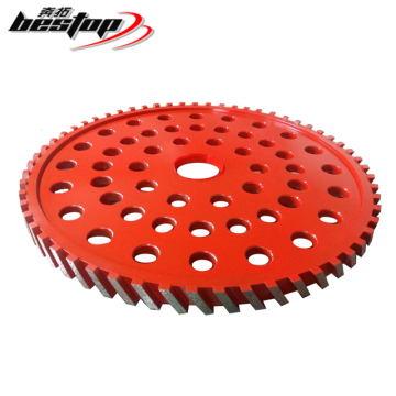 14" Multi-Hole Stone Segmented Milling Wheel for Concrete - Silent Operation