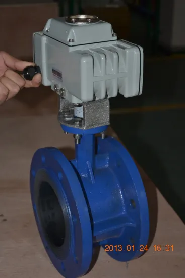 wcb flange motorized butterfly valve