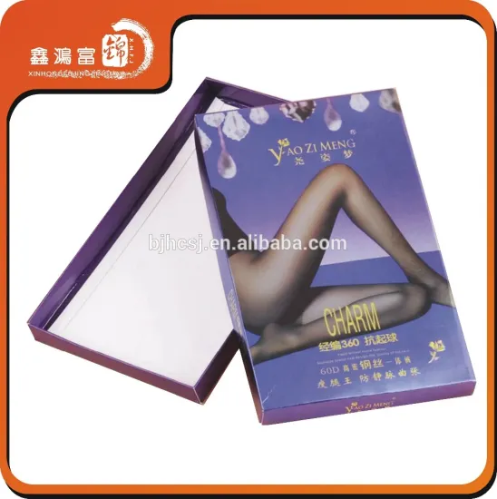 Cucstom Sex Silk Stockings Packaging Boxes