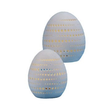 Ceramic Easter Egg Ornament LED Night Light