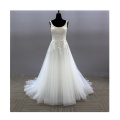 Newest Sleeveless Designer Light Champagne  Gorgeous Lace Long bride clothes wedding dress