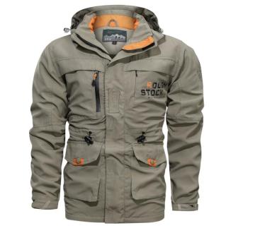 Mens Winter Bomber Jacket Multi-pocket Waterproof Coats