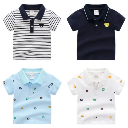2023 Summer New Cartoon Short Sleeve T-shirts and Polo Shirts for Boys