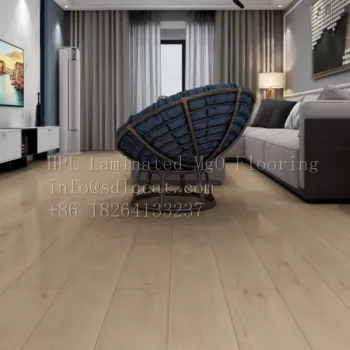 Flame-proof composite flooring for decoration