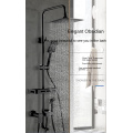 Brass Rainfall Wall Mounted Matte Black Shower Set