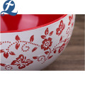 Wholesale tableware home round fruit salad bowl ceramic