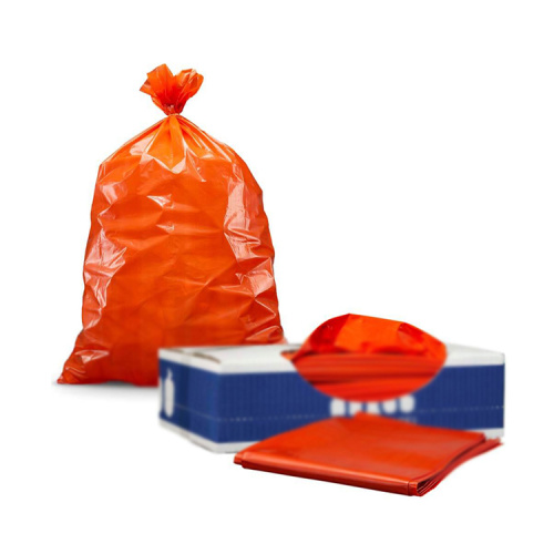 Bolsa de basura con logotipo de impresion personalizada bolsas de basura transparentes de alta resistencia grande de plastico