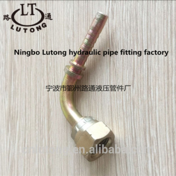 JIS B 8363 swaged hydraulic pipe fittings zinc plate high pressure 90 angle JIS GAS FEMALE 60 DEGREE CONE SEAT