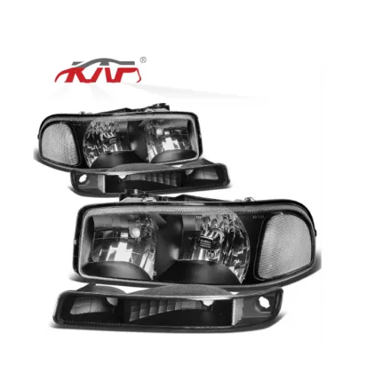 High Performance Black Cover Headlamp for GMC Yukon 1999-2006