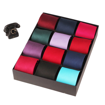 100% Silk Wholesale Solid Neckties - Custom Woven Men's Slim Ties
