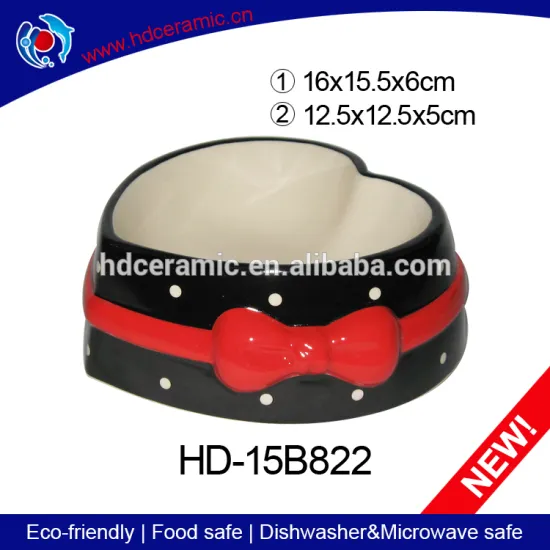 black ceramic per dog feeders and cat food bowls