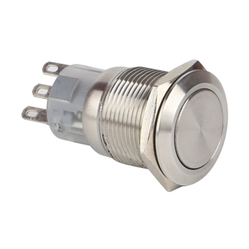 19mm mengunci diri 1No1nc kecemasan Stop Metal Push Button Switch
