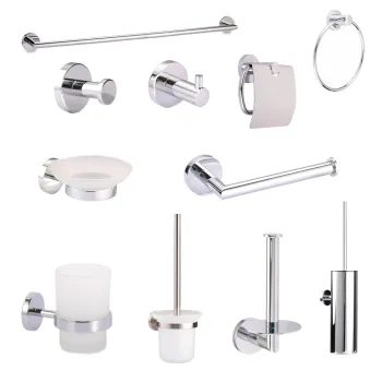 15-Year OEM/ODM Expertise Factory: 10-Piece Wall-Mounted Stainless Steel Washroom Bathroom Accessories Set