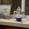 Decorative Ship Flip Desk Clock