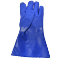 Blue PVC Tauchen Sandy Finish Warme Handschuhe 40cm