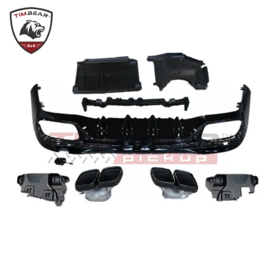 C63 Style ABS Plastic Body Kit with Rear Diffuser and Exhaust Pipe for Mercedes Benz W206