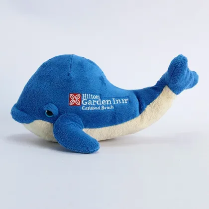 Top quality plush toy factory wholesale lovely stuffed blue whale plush toy