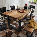 American furniture solid wood rectangular dining table