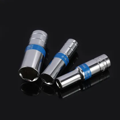 Silvery 1/2 Mirror Blue Ribbon Long Socket