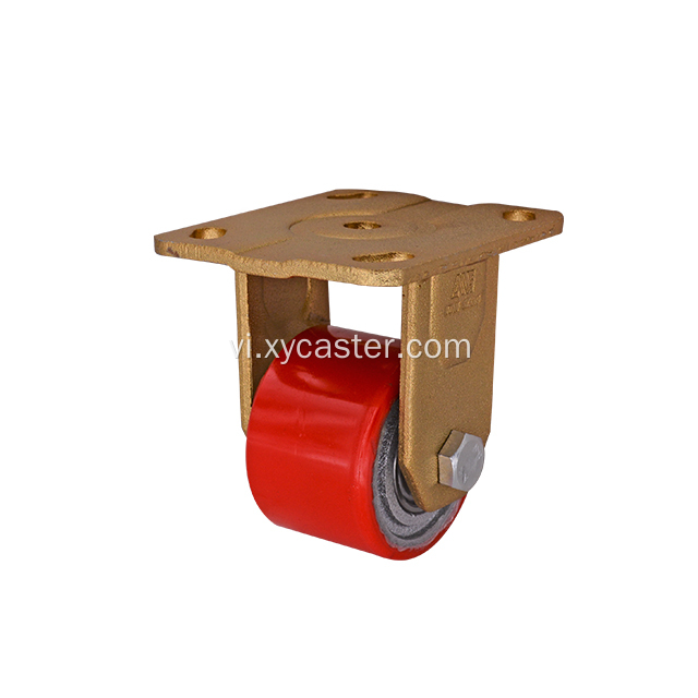 Caster bánh xe polyurethane cứng trên gang