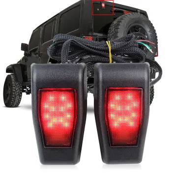 LED Light Tailgate Rear Window Glass Hinge Trim Tail Light for Jeep Wrangler JK 2007-2017