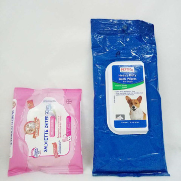 Salviette umidificate antibatteriche per la pulizia del bagno per animali domestici