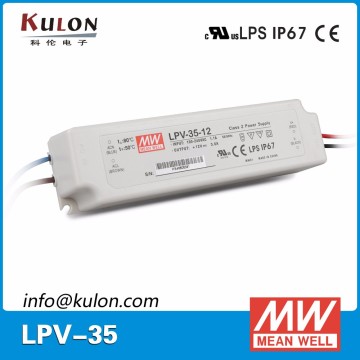Low cost Meanwell IP67 rated LPV -35-5 series 5v 35w led driver