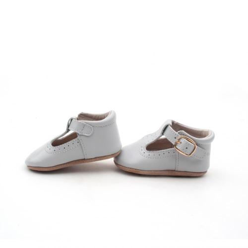 Sapatos Mary Jane para bebês de couro macio