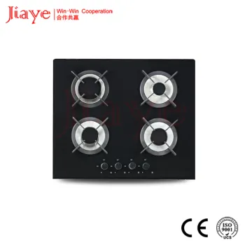 black glass surface AC ignition picnic gas stove with safe device