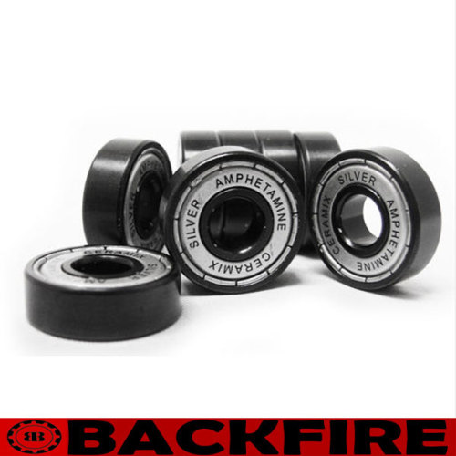 Backfire Skateboard Ceramic Metal Sealed Bearings SET OF 8