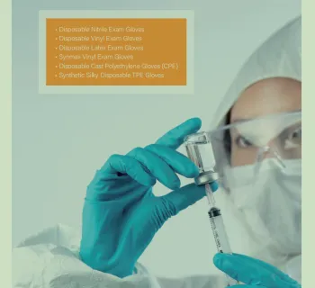 White Disposable Nitrile Exam Gloves