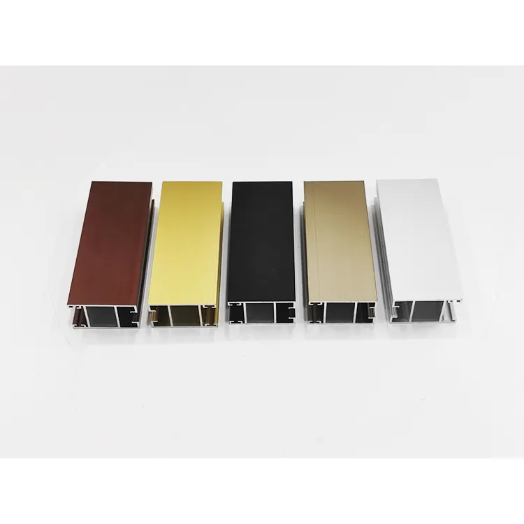 Aluminum extruded profiles used to clamp glass