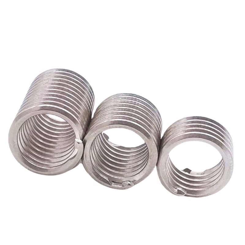 M5-M12 Titanium Wood Screws Stainless Steel Wire Insert 4mm 120mm Length Nickel Material ISO JIS Plain Plating Customizable