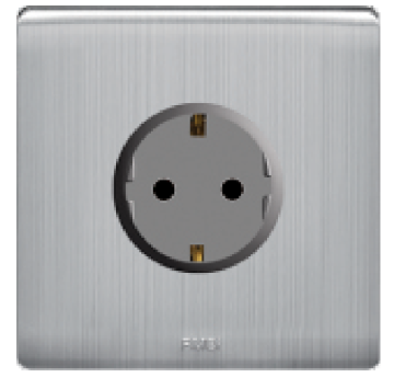1Gang 2pin Aarding Duitse Socket