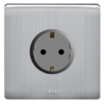 1gang 2pin earthing german socket