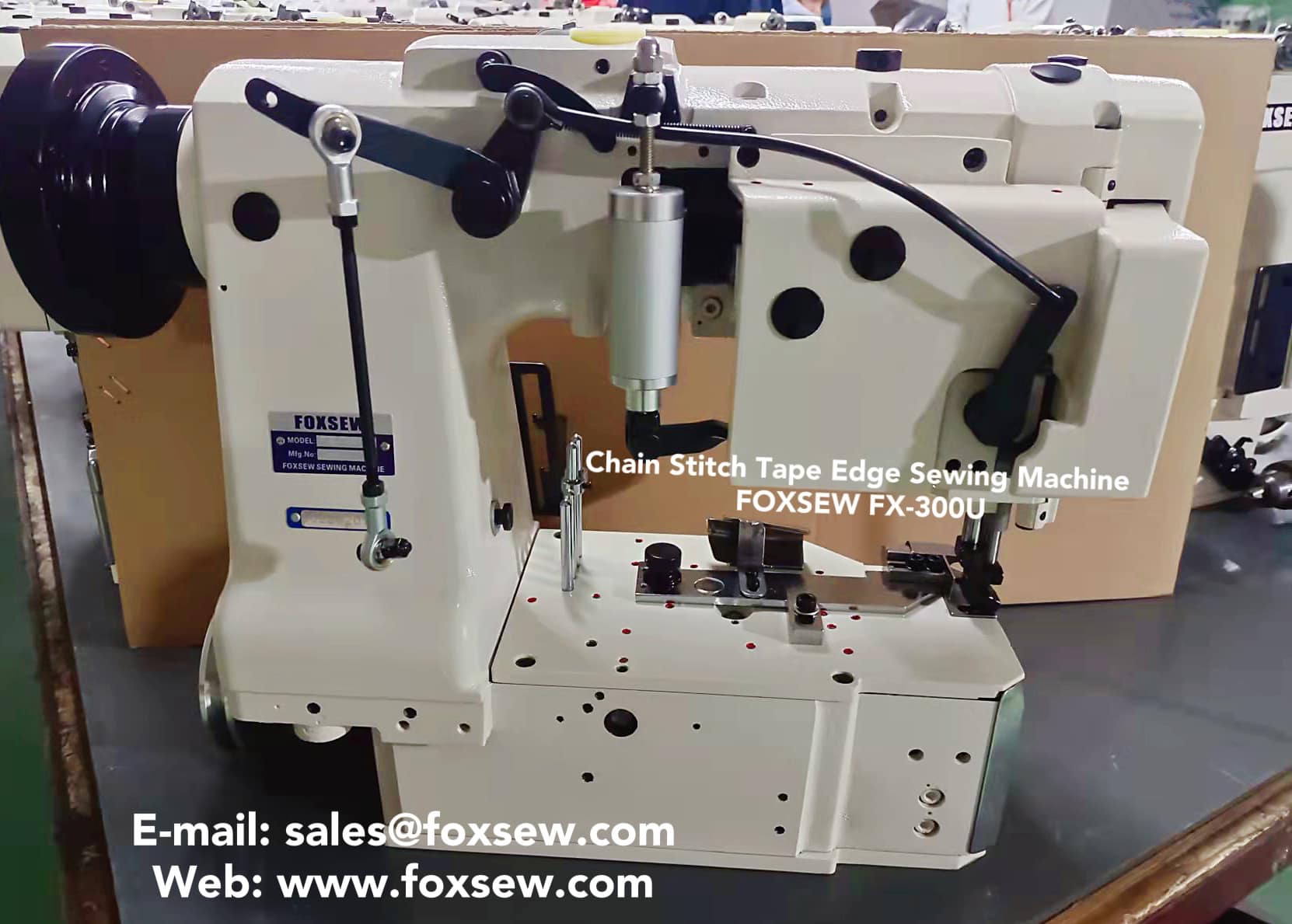 SINGER Type 300U Chainstitch Tape Edge Sewing Machines FOXSEW FX-300U -6