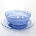 Custom Colored Blue Cloudy Dishes Glasses Dinner Plates