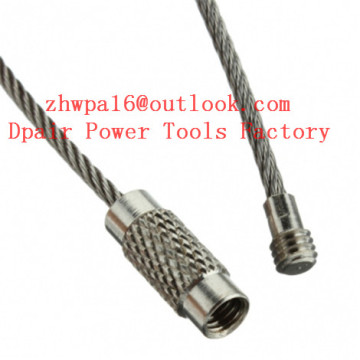 Metal Car 3D Logo Keyring Steel Wire Rope Keychain Auto Badge Key .