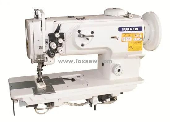 Double Needle Walking Foot Unison Feed Lockstitch Machine with Vertical-Axis Large Hook