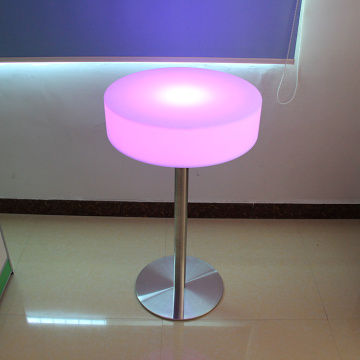 Verlichte plastic meubels gloeiende led ronde tafel