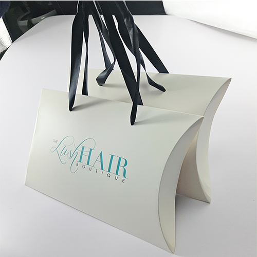 White Paper Pillow Box Hair Paper Box