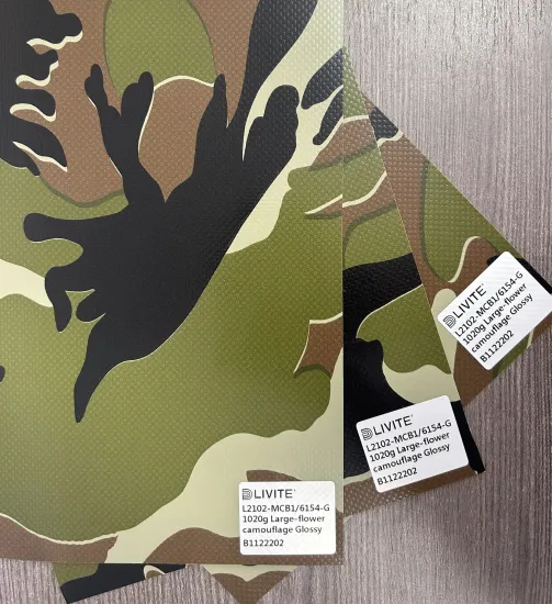 PVC Tarpaulin 1020g camouflage color Architecture meterials